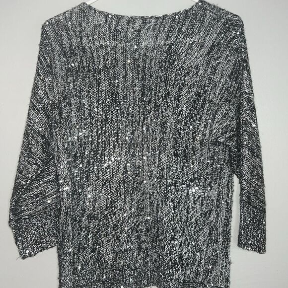 Chico’s Kendra Glitz Pullover Sweater 3/4 Sleeves - Picture 5 of 8